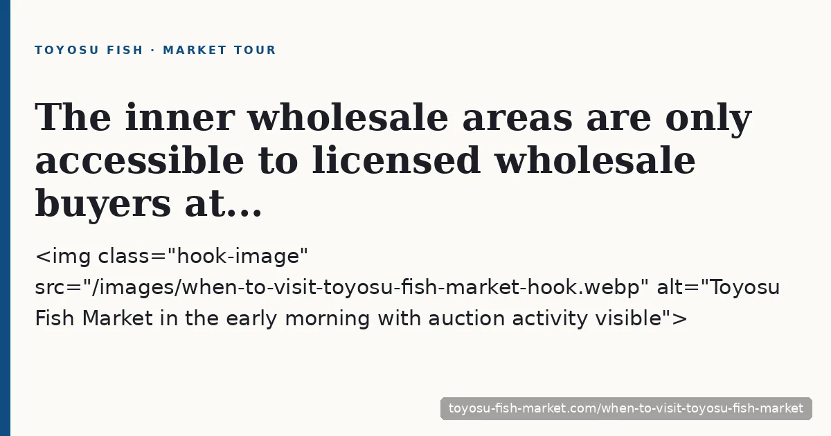 Toyosu Fish Market in the early morning with auction activity visible
